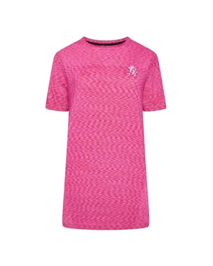 Gym King Heren Crew Neck Slim T-Shirt (Heet Roze)