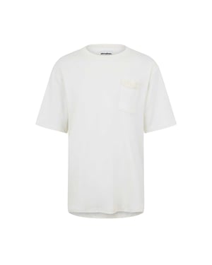 Threadbare Heren Dunedin Textured Knit Regular T-shirt (Ecru)