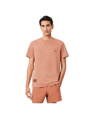 Lacoste Heren Logo Crew Neck Regular T-shirt (Latte)