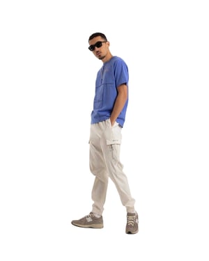 Nicce Heren Merson Exposed Seams T-shirt (Iris Blauw Marl)