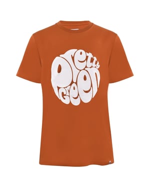 Pretty Green Heren-T-shirt met ronde hals en groot logo (Oranje)