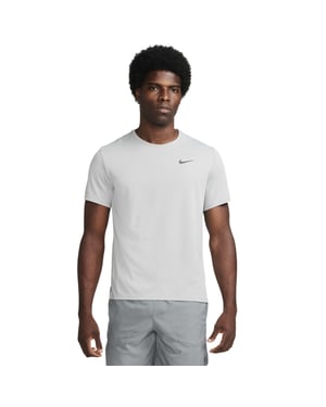 Nike Heren T-shirt Miler met Swoosh en reflecterende details (Grijze Mist)