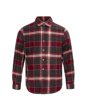 Firetrap Geruit herenoverhemd (Zwart, Rood)