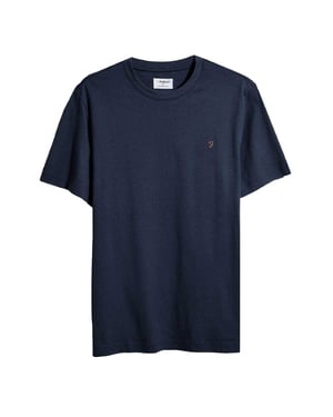 Farah Heren Logo Regular T-Shirt (Echte marine)