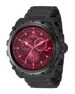 Invicta Coalition Forces 49203 Herenhorloge - Quartz Uurwerk - Roestvrij Staal met Roze Wijzerplaat - 50 mm
