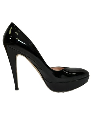 Miu Miu Plateau Pumps in Zwart Patentenleer