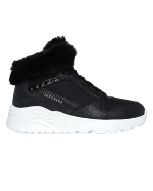 Skechers Kinderen Unolite Hoge Sneakers (Zwart/Roze Goud)