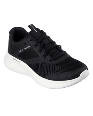 Skechers Hotmelt-sportschoenen met vetersluiting van mesh voor dames (Zwart, Wit)
