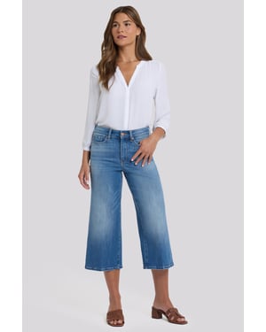 Brigitte Wijde Pijpen Capri Jeans Met Hoge Taille