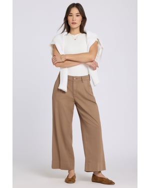 Teresa Wijde Pijp Enkellange Jeans Met Hoge Taille