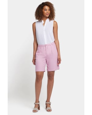 Relaxed Shorts In Stretch Linnen