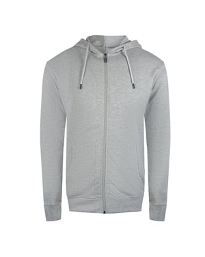 Cavalli Class Hoodie Met Opvallend Bloemenlogo In Grijs Met Ritssluiting