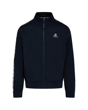Aquascutum Active Crest Tape Navy Zip Track Top