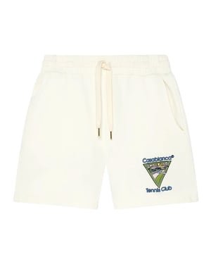 Off-white Shorts Met Geborduurd Casablanca Tennisclublogo
