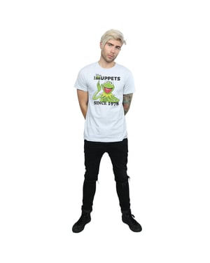 Disney Heren The Muppets Kermit sinds 1978 T-Shirt (Heide Grijs)