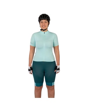 Endura Dames/Dames Full Zip Raglan Jersey (Gletsjer blauw)
