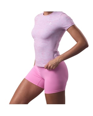 Gym King Dames T-shirt met ronde hals, maat 365, normale pasvorm (Roze)