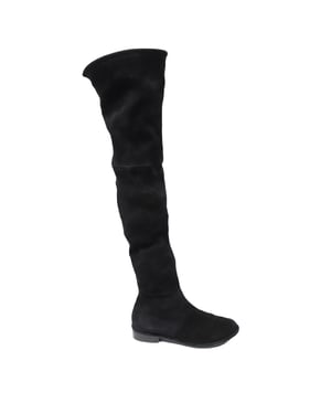 Stuart Weitzman Lowland Over The Knee Laars in Zwart Suède