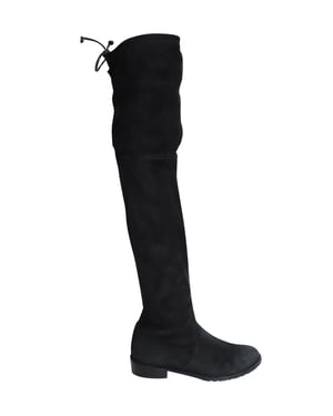 Stuart Weitzman Lowland Knie Hoge Laarzen in Zwart Suède