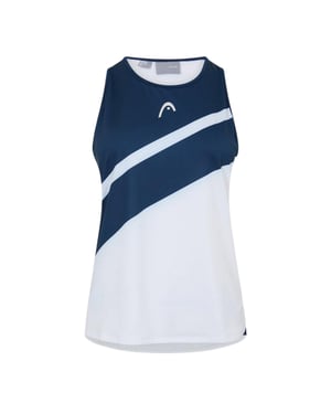 Head Tennistanktop met ronde hals voor dames (Wit, Marine)