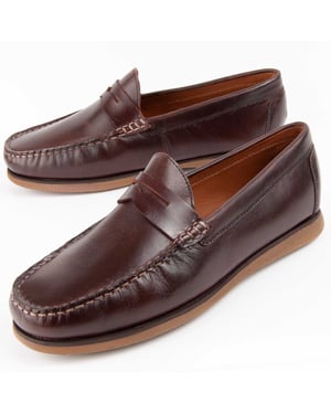 Purapiel Mocassin Mocca7 Bruin