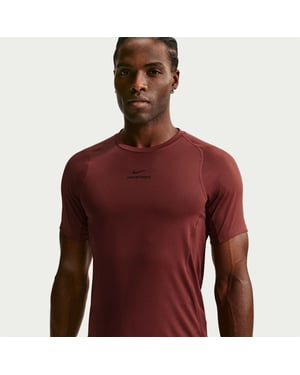 Nike Heren Pro Dri-FIT Fitted Top (Team Rood)