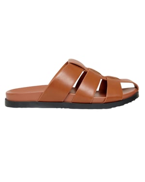 Threadbare Open teen sandalen voor heren in vissersstijl (Tan)