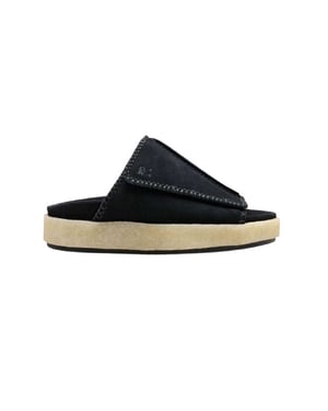Clarks Originals Heren Overleigh Suede Sliders (Zwart)
