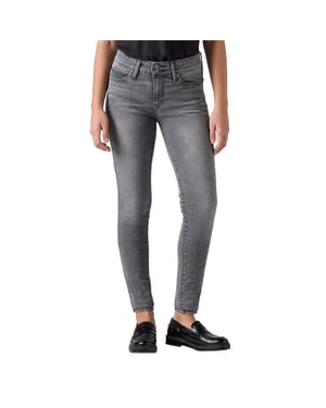 Levis Dames/Dames 711 Dubbele Knoop Skinny Jeans (Lichtgrijs)