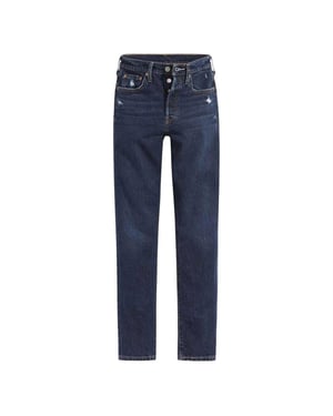 Levis Skinny-jeans van katoenen denim voor dames (Donkerblauw)