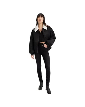 Levis Dames/Dames Mile High Super Skinny Jeans in katoenmix (Zwart)