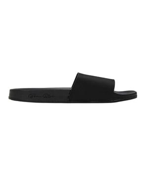 Born Rich Unisex-slippers voor volwassenen met Barreca-logo (Zwart, Wit)