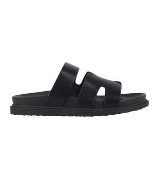 Miso Leren slippers voor dames (Zwart)