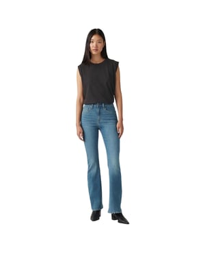 Levis Dames/Dames Hoog Uitlopende Jeans (Lichtblauw)