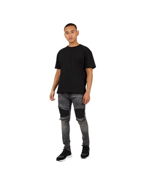 Brave Soul Heren jeans gewassen denim (Zwart)