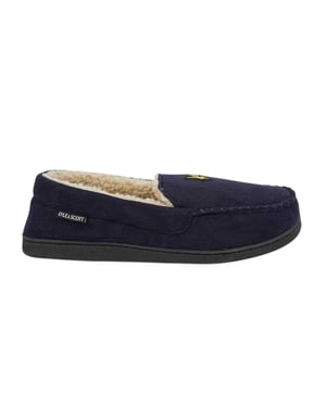 Lyle & Scott Heren-mocassinslippers van imitatiesuède van Aspen (Marine)