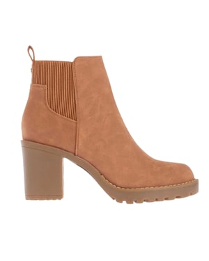 Only Dames/Dames Faux Suede Blokhak Chelsea Laarzen (Cognac)