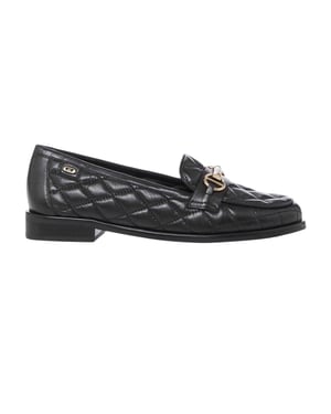 Dune London Dames/Dames Leren Snaffle Loafers (Zwart)