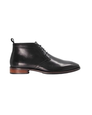 Dune London Heren Mervin Leren Chukka Laarzen met Lage Hak (Zwart)