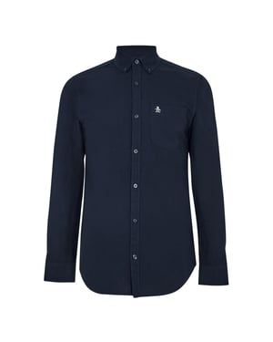 Original Penguin Heren Oxford Katoenen Button-Down Overhemd (Yale Blauw)