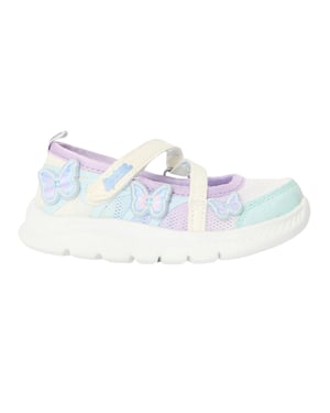 Skechers Comfyflex 2 Butterfly-sportschoenen met glitters voor meisjes (Wit/multikleurig)