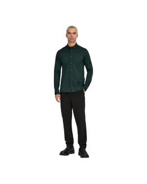Only Heren Regular Shirt Met Lange Mouwen (Donkerste spar)