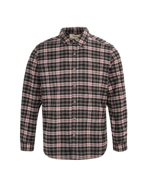 Firetrap Geruit herenoverhemd (Zwart/Grijs)