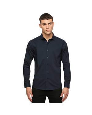 Only Heren Regular Shirt Met Lange Mouwen (Donkere marine)