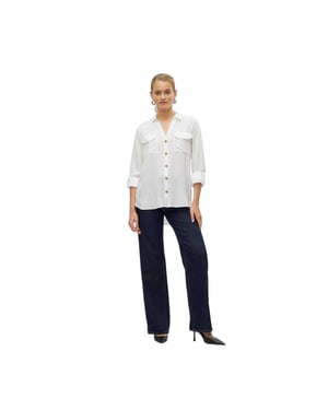 Vero Moda Damesoverhemd met normale mouwen (Sneeuwwitje)