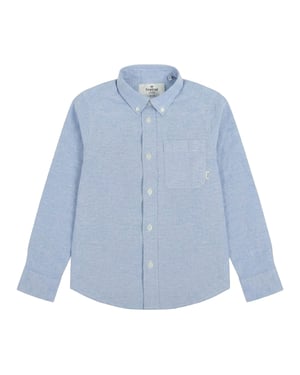 Firetrap Oxford-overhemd met zak en lange mouwen voor jongens (Blauw)