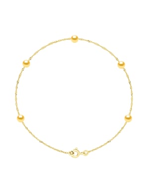 Armband - 5 Echte Gecultiveerde Zoetwaterparels Rond 4-5 mm