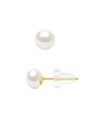 Oorbellen Echte Gekweekte Zoetwater Parels Knop 5-6 mm