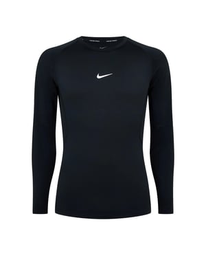 Nike Heren Pro Core Langsleeve T-Shirt (Zwart)
