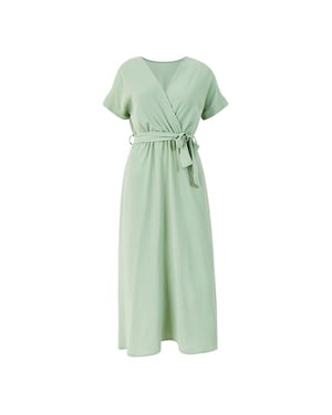 Mela London Dames/Dames Wikkeljurk (Groen)